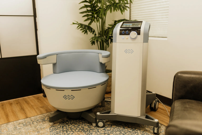 BTL Emsella chair at Flirt Cosmetics Studio
